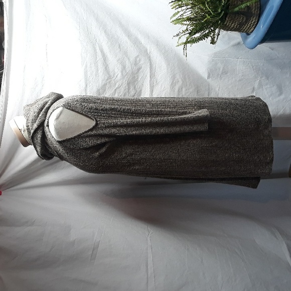 Sweater Dress Nadia Abaulhosen J&L Black Tan Cut out Shoulders - Picture 5 of 9